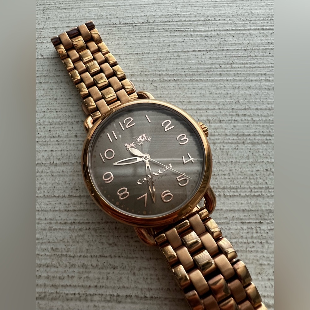Coach rose gold watch